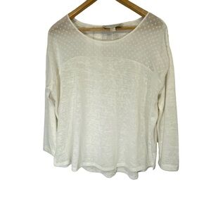 Beyond vintage off white Relaxed‎ fit Blouse size L